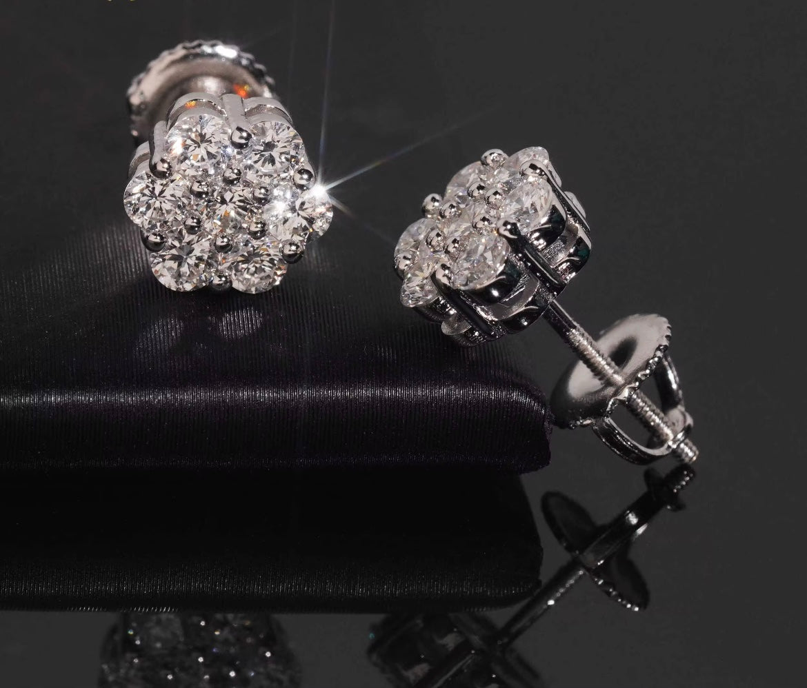 Diamant Ohrstecker 925 Silber