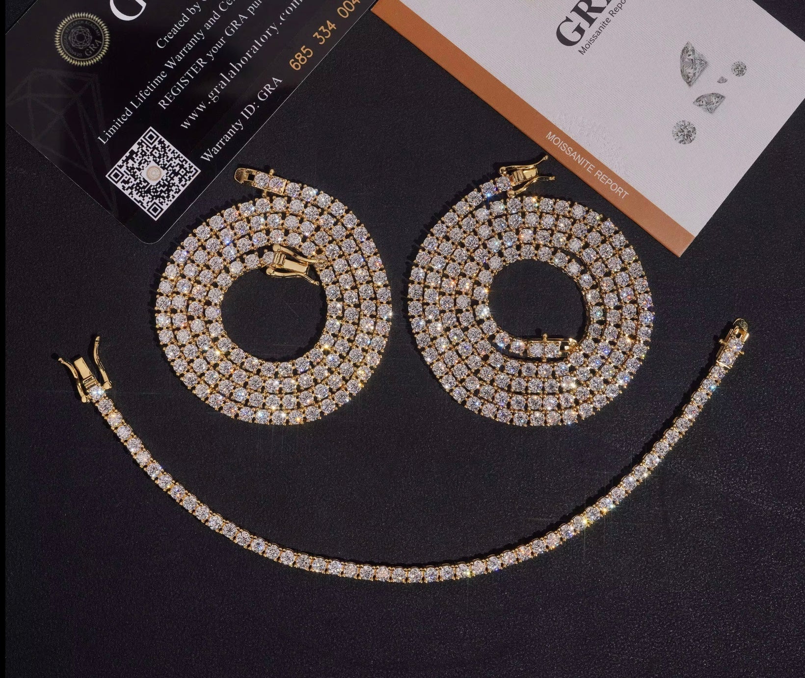 Moissanite Tennis Kette 3mm –925 Sterling Silber